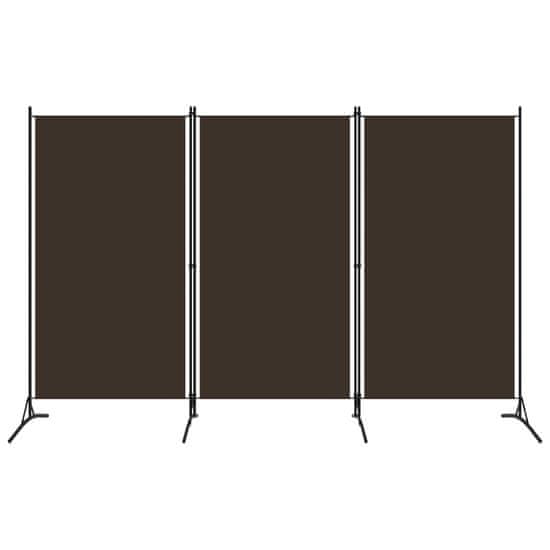 Vidaxl 3-panelový paraván hnedý 260x180 cm