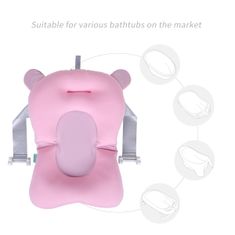 Meetbaby Detský protišmykový vankúšik do kúpeľa ružový