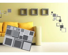 Dimex - Dekoračné nálepky na stenu Sivé štvorce - 50 x 70 cm
