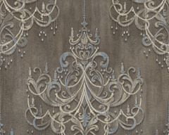 A.S. Création Hnedá tapeta s ornamentom vo vzore lustru 38096-1 - tapety do spálne