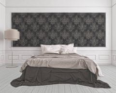 A.S. Création Čierno-sivá tapeta s ornamentom vo vzore lustru 38096-4 - tapety do spálne