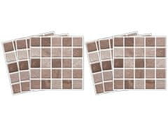 Dimex nálepky na obkladačky - Hnedá mozaika 3D efekt - 15 x 15 cm, DS-017