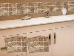 Dimex nálepky na obkladačky - Hnedý mramor mozaika - 15 x 15 cm