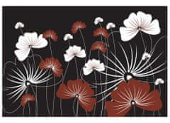 Dimex fototapeta MS-5-0156 Maľované kvety v čiernom 375 x 250 cm