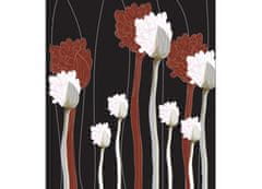 Dimex fototapeta MS-3-0155 Maľované kvety v čiernom 225 x 250 cm