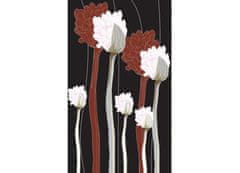 Dimex fototapeta MS-2-0155 Maľované kvety v čiernom 150 x 250 cm