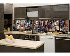 Dimex fototapety do kuchyne, samolepiace - Times Square - kreslený 60 x 260 cm