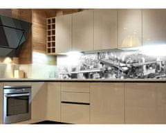 Dimex fototapety do kuchyne, samolepiace - Lietadlo - čiernobiele 60 x 180 cm