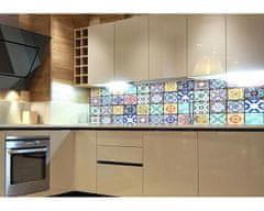Dimex fototapety do kuchyne, samolepiace - Farebné dlaždice 60 x 180 cm