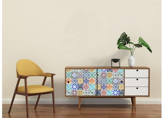 Dimex Nálepky na nábytok - Farebná mozaika, 85 x 125 cm