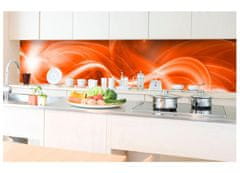 Dimex fototapeta do kuchyne KI-350-037 Oranžový abstrakt 60 x 350 cm