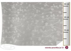 Patifix - Samolepiace fólie štruktúrované 14-5210, Kvety strieborné - šírka 45 cm