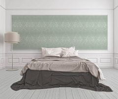 A.S. Création Zelená tapeta s ozdobným strieborným vzorom - 38708-1 - tapety do spálne