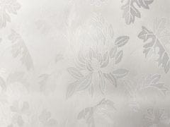Patifix - Samolepiace fólie štruktúrované 14-5210, Kvety biele - šírka 45 cm
