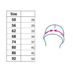 NEW BABY Dievčenské čiapočka turban For Girls stripes - 62 (3-6m)