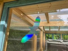 Silueta dravca z holografickej fólie Fantasy rainbow, proti narážaniu vtákov do skla Silueta dravca z holografickej folie Fantasy rainbow (80 x 200 mm tl. 0,065 mm) - kód: 24608