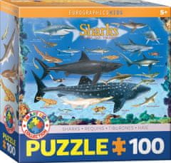 EuroGraphics Puzzle Žraloky 100 dielikov