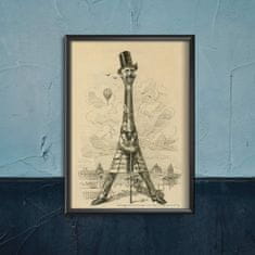 Vintage Posteria Plagát na stenu Plagát na stenu Gustave Eiffel A4 - 21x29,7 cm