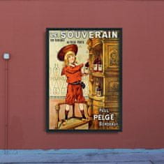 Vintage Posteria Plagát do izby Plagát do izby Reklamná potlač Le Souverain A4 - 21x29,7 cm