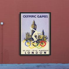 Vintage Posteria Retro plagát Retro plagát Olympijské hry v Londýne A2 - 42x59,4 cm