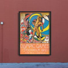 Vintage Posteria Plagát do obývačky Plagát do obývačky Olympijské hry v Štokholme A4 - 21x29,7 cm