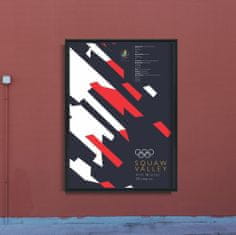 Vintage Posteria Plagát Plagát Zimné olympijské hry v Squaw Valley A3 - 29,7x42 cm