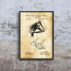 Vintage Posteria Plagát do izby Plagát do izby Patent Office Cowboy Patent Horse USA A4 - 21x29,7 cm