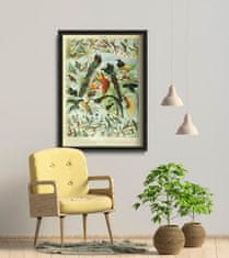 Vintage Posteria Plagát na stenu Plagát na stenu Vtáky od Adolphe Millota A4 - 21x29,7 cm