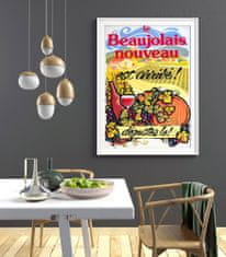 Vintage Posteria Plagát do obývačky Plagát do obývačky Nový plagát vína Beaujolais Nouveau A3 - 29,7x42 cm