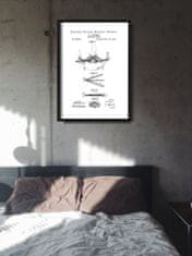 Vintage Posteria Plagát na stenu Plagát na stenu Natáčka na fúzy Burgio Americký patent A3 - 29,7x42 cm