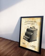 Vintage Posteria Plagát Plagát Pokladňa Fuller &amp; Griswold Americký patent A4 - 21x29,7 cm
