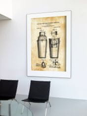 Vintage Posteria Plagát na stenu Plagát na stenu Miešačka na miešanie nápojov Americký patent A2 - 42x59,4 cm