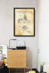 Vintage Posteria Plagát do obývačky Plagát do obývačky Patentovaný traktor Wieschel A1 - 59,4x84,1 cm