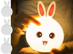 Sobex Detské led nočné svetlo králik diaľkové ovládanie
