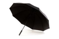 Krago 10-lúčový trstinový dáždnik s pogumovanou rukoväťou Soft Touch, čierna