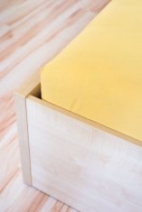 Amitesse Žltá plachta na posteľ Jersey Rozmer: 100 x 200 cm