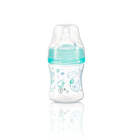 BabyOno Antikoliková fľaša so širokým hrdlom 120 ml zelená