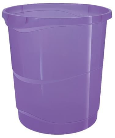 Esselte Odpadkový kôš "Colour`Breeze", transparentný levanduľová, plast, 14 l, 628462