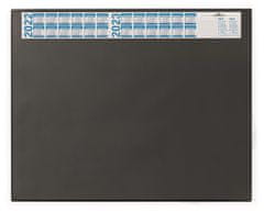 Durable Podložka na stôl, čierna, 65 x 52 cm, s ročným kalendárom, transparentná klopa, 720401
