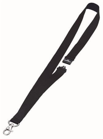 Durable Šnúrka na krk, čierna, s bezpečnostnou poistkou, 813701