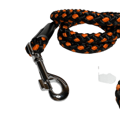 Palkar Vodítko pre psov 150 cm x 14 mm čierno-oranžová