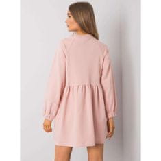 BASIC FEEL GOOD Dámske šaty s dlhým rukávom BELLEVUE pink RV-SK-7247.15P_379122 S-M