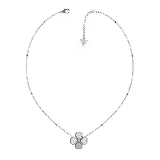 Guess Oceľový náhrdelník pre šťastie Fine Heart JUBN01419JWRHT/U