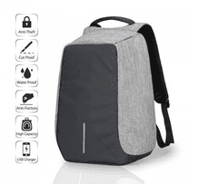 PAPA Bezpečnostný batoh s nabíjaním smartphonu