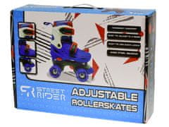 Mikro Trading Kolieskové korčule Street Rider modré veľkosť 31-34 oceľové ložiská v krabici