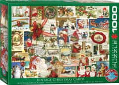 EuroGraphics Puzzle Vintage vianočné pohľadnice 1000 dielikov