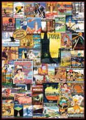EuroGraphics Puzzle Cestovateľské plagáty 1000 dielikov