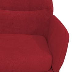 Vidaxl Relaxačné kreslo s podnožkou vínovo-červené zamat