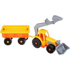 Rappa Androni Traktorový nakladač s vlekom Power Worker - dĺžka 58 cm oranžový