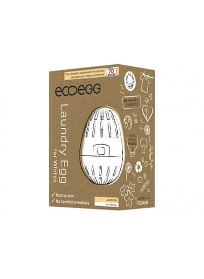 Ecoegg Pracie vajíčko na bielu bielizeň s vôňou jazmínu - na 70 pracích cyklov - ZĽAVA ZA POŠKODENÚ KRABIČKU